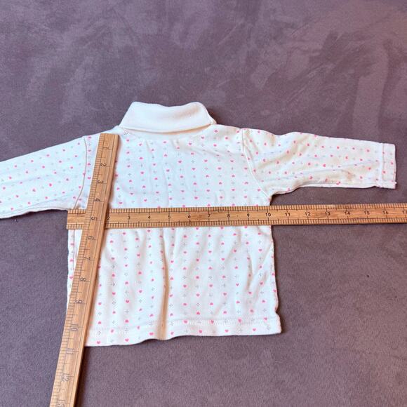 Baby Beluga Vintage Heart Print Turtleneck Girls 12 Months 90s 80s - Picture 6 of 6